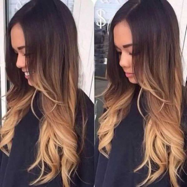 Perucas sintéticas perucas de renda cor gradiente natural longo encaracolado cabelo sintético frente do laço peruca feminina peruca 240329