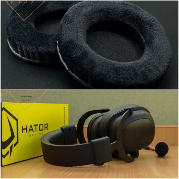 Acessórios grossos veludo almofadas de ouvido almofada para hator hypergang gaming headset qualidade perfeita, não versão barata