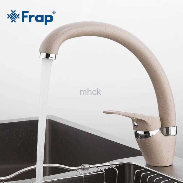 Mutfak muslukları frap pirinç 5 renkli mutfak lavabo mutfak mikseri soğuk ve ısı tek kollu döner spout mutfak su mikrop lavabo dokunma f4113 240319