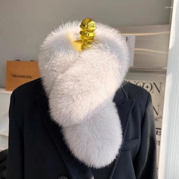 Schals Furry Wunderschöner handgefertigter Damen-Eleganter Winter-Echtpelzschal CX-S-25A