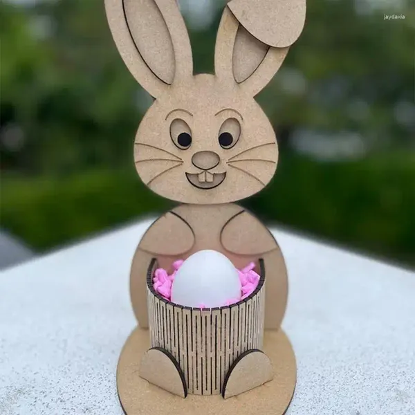 Party Dekoration DIY Ostern Stift Halter Desktop Bleistift Halter Holz Container Stationäre Organizer Home Office Decor