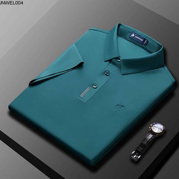 Designer New Summer Luxury High End Quality Camicia culturale a maniche corte Polo da uomo leggera da lavoro (ricamo gratuito)