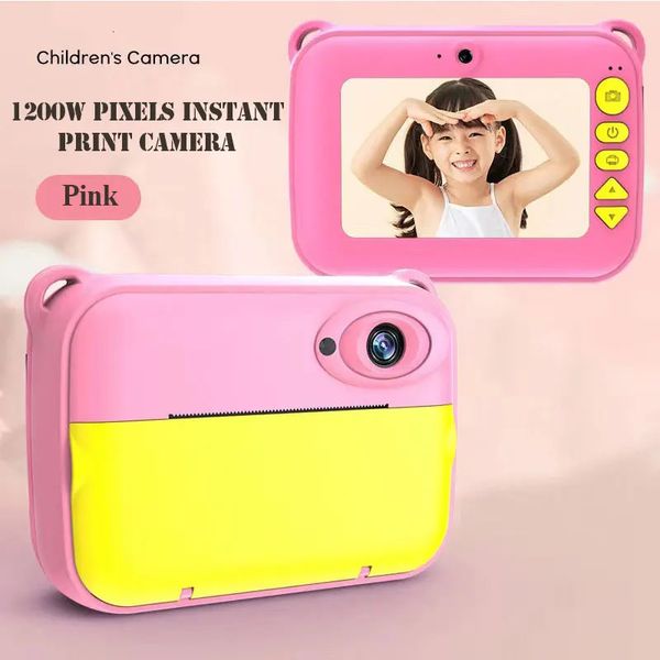 Детская игрушечная камера, цветная HD, может фотографировать, видеопечать, цифровая интеллектуальная камера с мгновенной печатью, игрушки, подарки для детей 240314