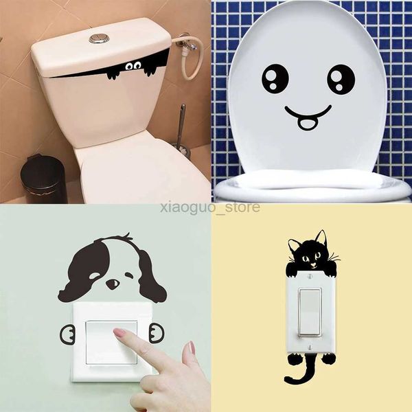 Toilettenaufkleber, 1 Stück, Toilettenaufkleber, DIY, lustiges Peep-Monster, Toilette, Badezimmer, Vinyl-Wandaufkleber, Kunst, abnehmbare Heimdekoration, Toilette 240319