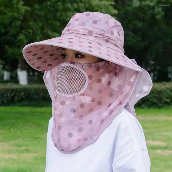 Lenços proteção solar mulheres chapéu máscara facial decote capa boné escalada fazenda trabalho balde protetor solar