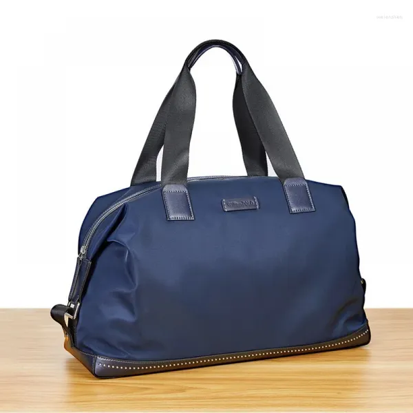 Duffel Bags 2024 Chegada China Continental Guangdong Williampolo Viagem Oxford Estilo Preppy Zipper Sólido Totes Homens Soft Busines