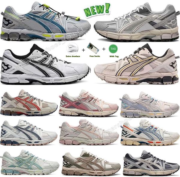 2024 designer gel kahana8 sneaker designer da donna allenatori da uomo allacciato blu in polvere bianco grigio casual chaussure scarpe da corsa a cross-country da banco