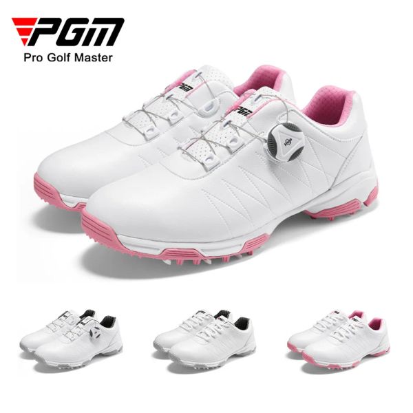 Scarpe da golf pgm scarpe sportive impermeabili da donna lacci antislisp side sports scarpe da donna