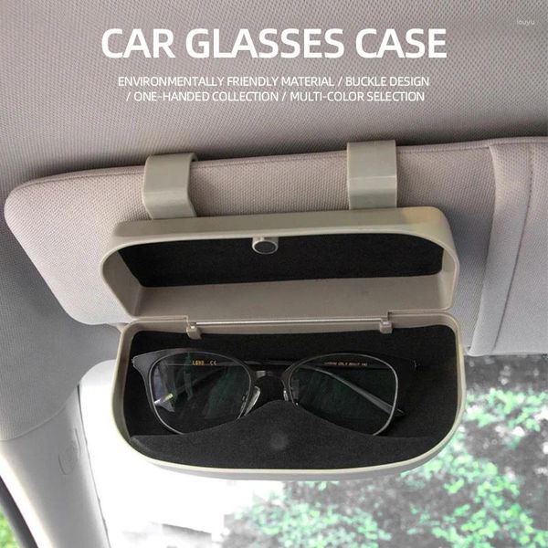 Acessórios interiores universal óculos titular do carro caso viseira de sol magnético organizador pára-sol óculos de sol caixa auto