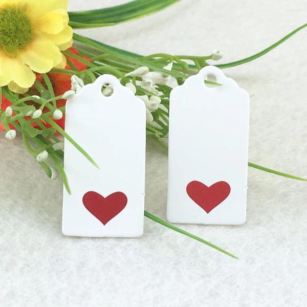 Decoração de festa 400 pçs/lote etiquetas de presente de papel cartão branco/marrom vieira festival casamento em branco mini etiqueta de bagagem 4x2cm