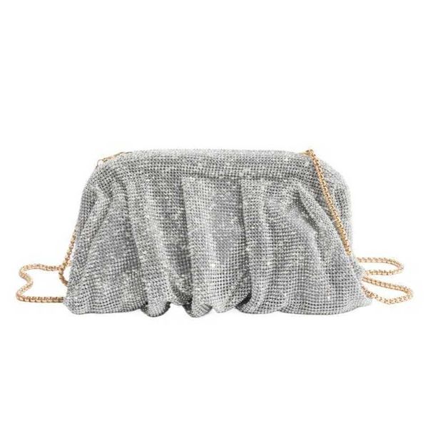 Hüfte Schultertaschen Bankett Designer-Handtaschen Einkaufstasche Damenmode Umhängetasche Promi-Party Handheld-Clip Diamond Mesh Messenger Vintage-Tasche 240311