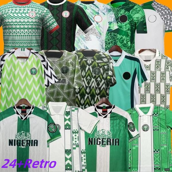 Nigeria 2024 MAGLIE DI CALCIO OSIMHEN 19 22 23 24 Maglia da calcio nigeriana OKOCHA OSIMHEN gilet BABAYARO 18 Tifosi Versione 94 Divisa da allenamento 94 96 98 Retro