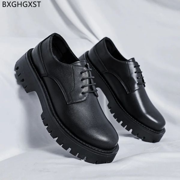 BOOTS BLACK CASual Business Shoes Men Sapatos de Casamento Para Men 2023 Black Man Fashion Oxford Men Sapatos formais Chaussure de Homme Zapatos