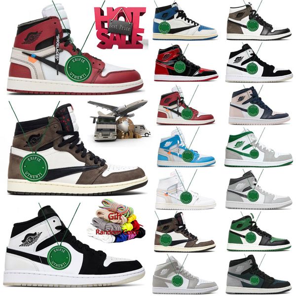 Scarpe da basket uomo donna 1s Patent Bred Mocha Stage Haze 1s Chicago Lost Found Fearless Lucky Green unc toe University Blue Scarpe da ginnastica Sport Sneakers taglia 13