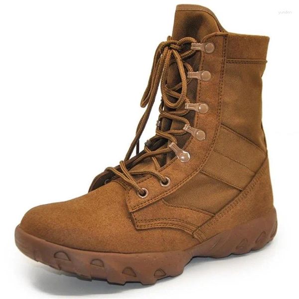 Sapatos de fitness leve masculino especial tático botas deserto respirável verão primavera combate tornozelo caminhadas ao ar livre dos homens