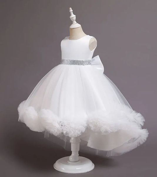 Kinderkleid Tail Damen Programm Performance Prinzessin Baby Blumenmädchenkleider für Hochzeiten ALINE Ballkleid 240309