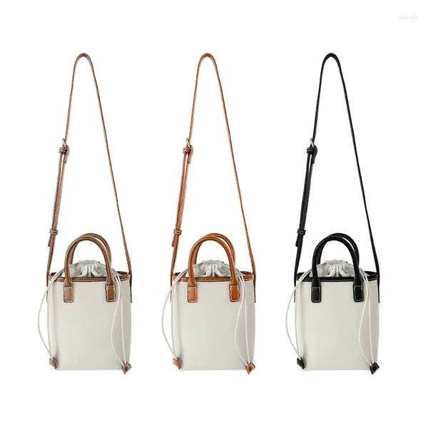 Umhängetaschen 2024 Einfache Mode Tasche Eimer Für Mädchen Frauen Umhängetasche Koreanischen Stil Leinwand Trendy