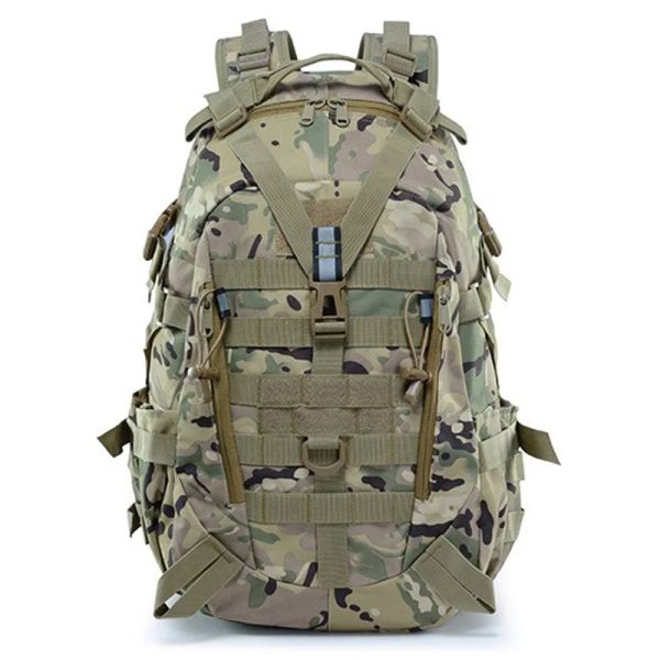 Mochilas 40 litros Liters Milhas de mochila tática Menina de viagem ao ar livre Travel Rucksack Exército Molle Hunting Chegou Backpack Refllector Duffle Bag