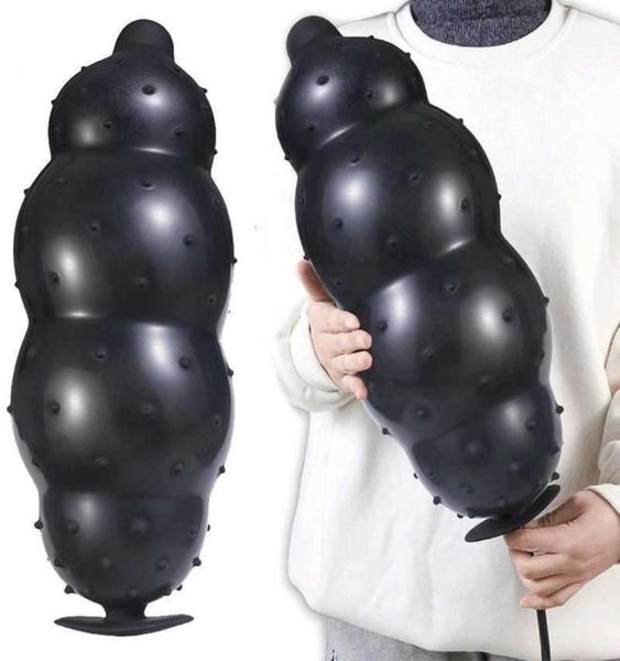 Brinquedo sexual massageador inflável plugue anal vibrador massagem de próstata partícula enorme grânulo vagina dilatador brinquedo7137652