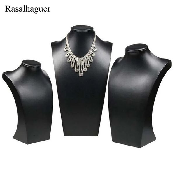 Top PU Schwarz Schaufensterpuppe Regal Halskette Anhänger Kette Schmuck Display Ständer Halter Dekorieren Armband Schmuck Rack Zeigen 240314