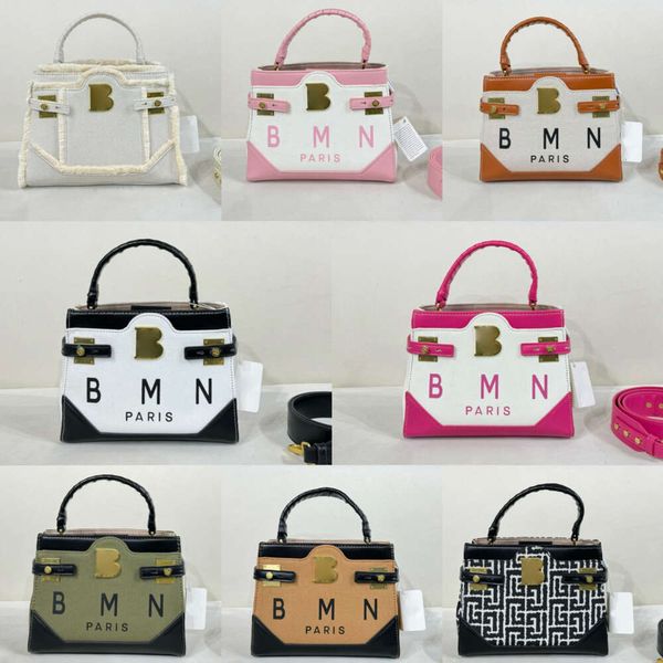 ss24 b buzz холщовая сумка, сумки на плечо, женские вечерние сумки, дизайнерские сумки, мини-тоут, сумка через плечо с буквой B и заклепками, модные сумки с коробкой
