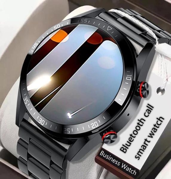 Full 4544454 Scren Smart Watch Men sempre exibe o tempo Bluetooth Call Music Local SmartWatch Man para Xiaomi Huawei6842667 Relógio