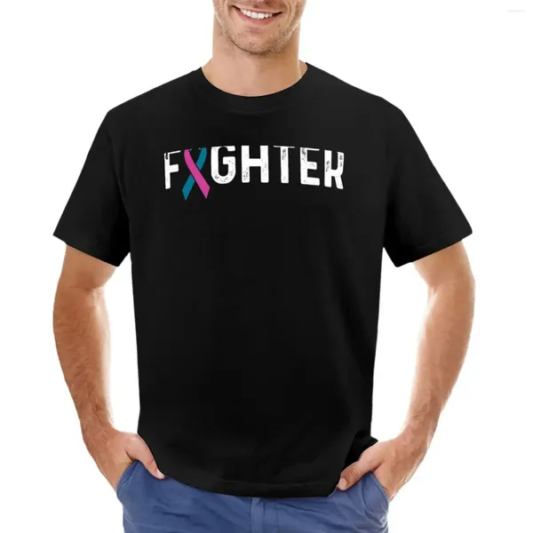 Erkek Polos Metastatik Meme Kanseri Farkındalık Ürünleri Şerit Fighter T-Shirt Kısa Kollu Tee Yaz Üstleri Düz Giyim