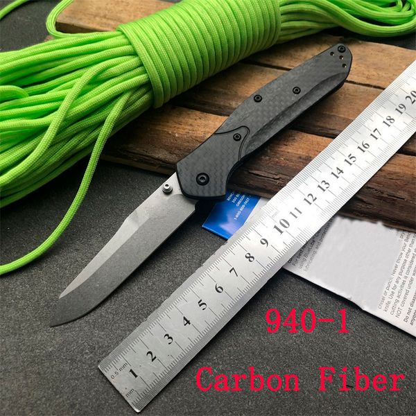 Alças de fibra de carbono BM 940-1 Osborne faca dobrável GB-D2 lâmina acampamento ao ar livre caça tática ferramentas EDC de bolso 9070BK BM550 535 BM15080 565 faca