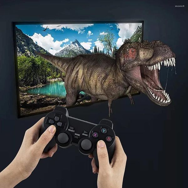 Oyun Denetleyicileri 2.4G Kablosuz Oyun Denetleyicisi Alıcı Gamepad Pil İşletilen PS1 için Ev TV Mini Konsolu