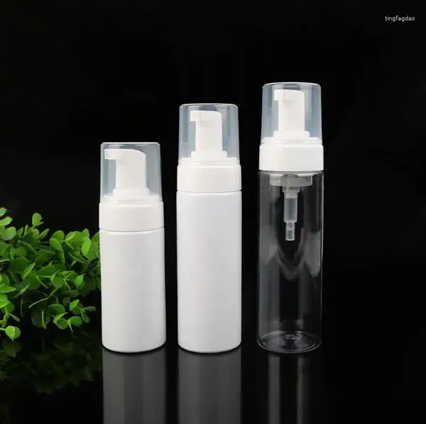 Garrafas de armazenamento 100ml 120ml 150ml PET espuma garrafa loção fosco branco claro espuma vazia para sabonete líquido recipiente cosmético sn