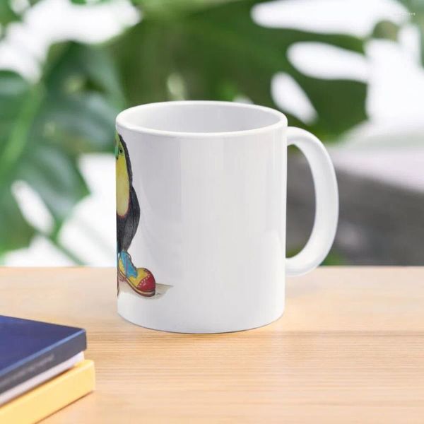 Tassen Tukan in Clownschuhen, Kaffeetasse, individuelle Tassen, Keramik, kreative, personalisierte Geschenke