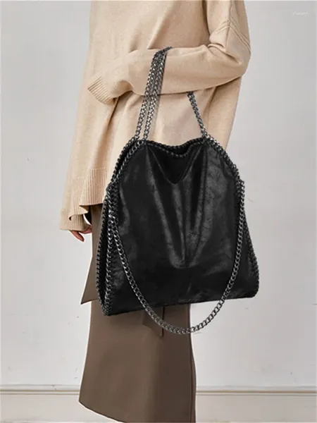 Сумки-тоут для женщин, женская сумка через плечо с цепочкой, роскошные сумки 2024, мягкие дизайнерские сумки через плечо высокого качества