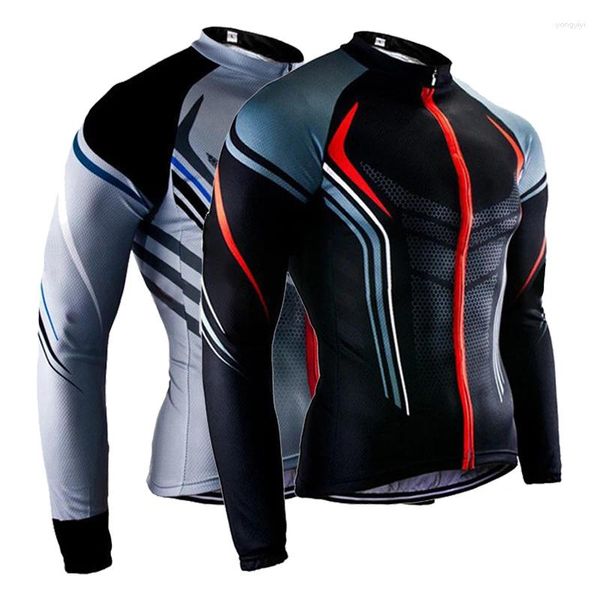 Jaquetas de corrida de manga longa camisa de ciclismo para homens camisa de bicicleta respirável de alta qualidade roupas de mountain bike