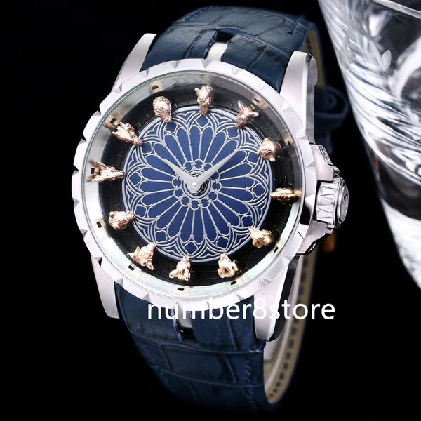 RD Excalibur RDDBEX0511 Relógio masculino quartzo aço inoxidável grande relógio de pulso suíço cristal de safira à prova d'água relógios clássicos de luxo 9 cores