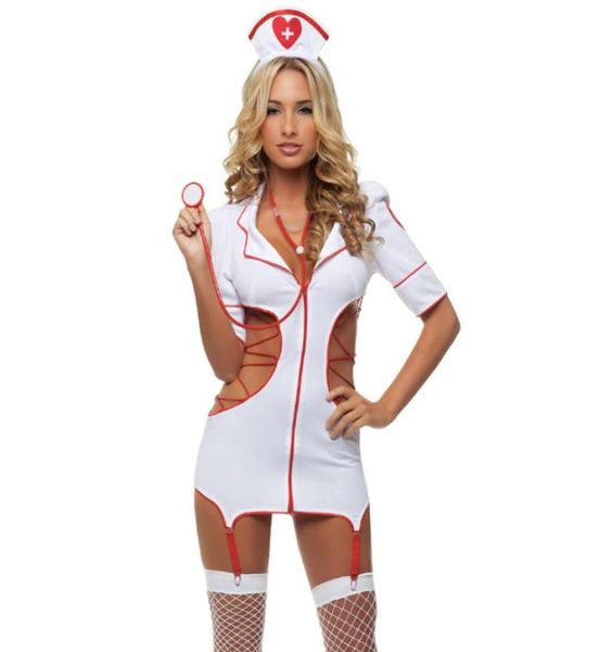 2018 Frauen Sexy Krankenschwester Kostüm Erotische Unterwäsche Rollenspiele Frauen Erotische Dessous Weibliche Sexy Unterwäsche lenceria Uniform S99892356