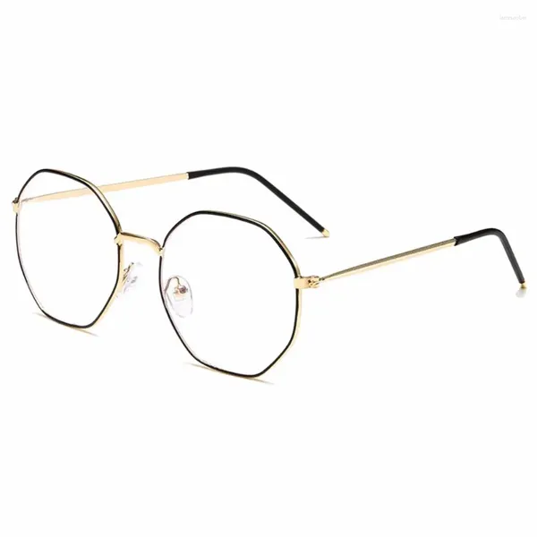 Sonnenbrille Brillenbeine Geometrische Form Rahmen Frauen Sechseck Anti Blaues Licht Computer Augenschutz Koreanischer Stil