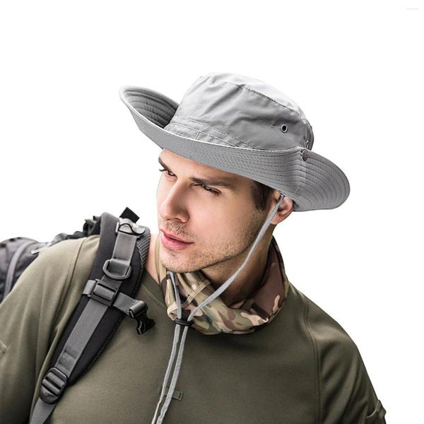 Berets Fischer Hut Kappen Für Männer Atmungsaktive Öse Neutral Outdoor Aktivitäten Gorras Para Hombres Kappe Männlich 2024 Eimer