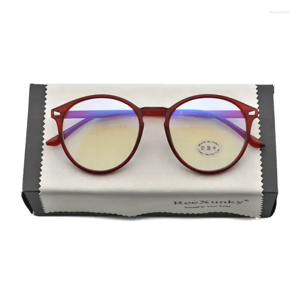 Occhiali da sole unisex anti luce blu che bloccano le montature per occhiali da donna moda ottica vintage TR90 montatura rotonda occhiali da vista per computer da uomo