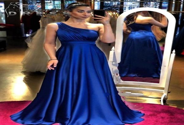 Vestidos de dama de honra azul royal, elegante, um ombro, costas nuas, longo, ocasião feminina, vestidos de baile, ocasião formal, bc0126393493
