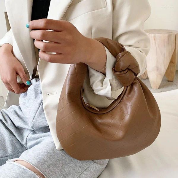 Роскошные сумки-кошельки и сумки из мягкой кожи, женские сумки-хобо с клецками, винтажная женская сумка через плечо