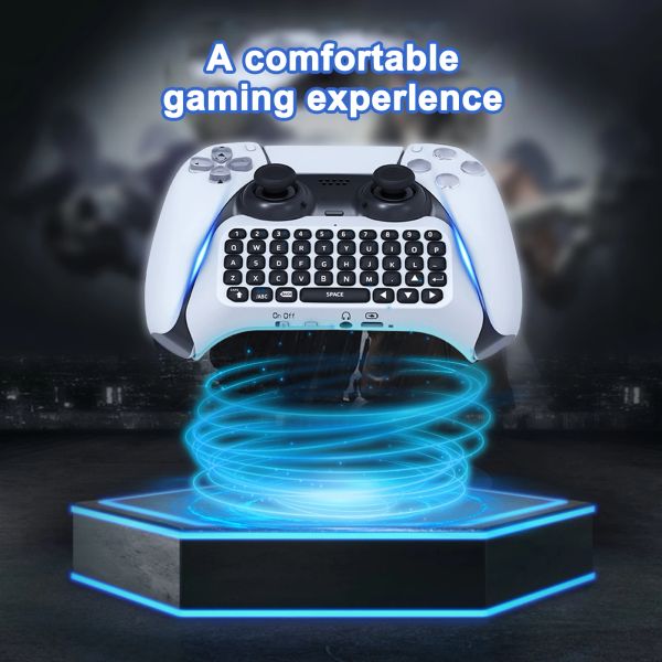 Alto -falantes teclados sem fio Teclado Ergonomic Build Speaker mecânico Controlador KeyCap Gamepad BluetoothCompatible Game Player Teckypad para PS5