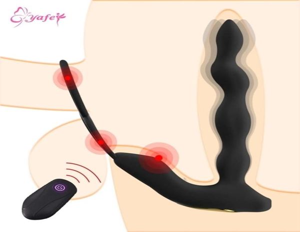 Doppi motori telecomando senza fili plug anale vibratore per uomini massaggiatore prostatico modelli butt giocattoli del sesso in silicone per adulti gay 27300468