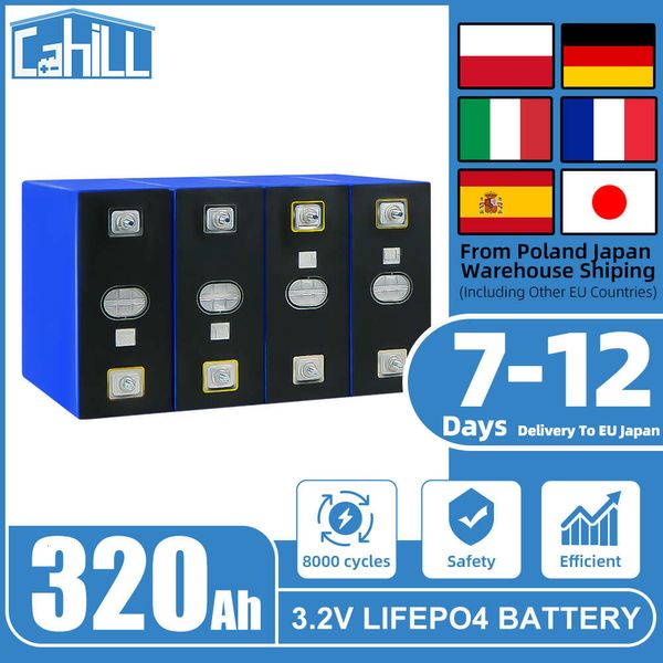 Batteria Lifepo4 320AH ricaricabile LFP celle fai da te batteria di grado A da 3,2 V cicli profondi per 12 V 24 V 48 V RV EV Golf Cart Boat