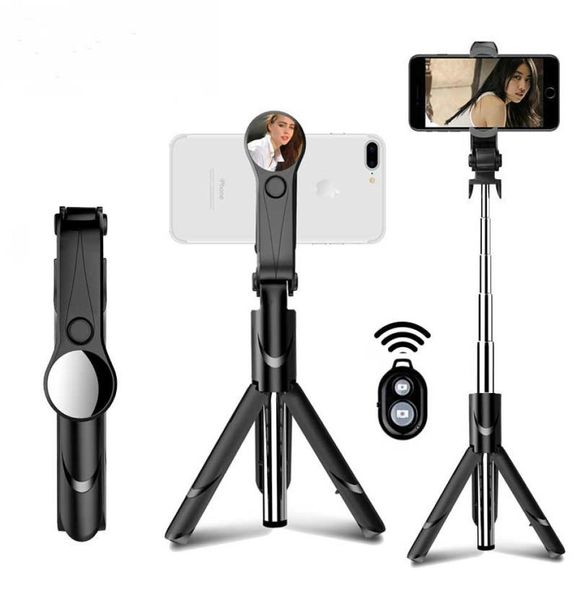 Bluetooth Selfie Stick Mini Tripé Monopé Extensível Com Espelho Para iPhone Para Android Para Samsung1139946