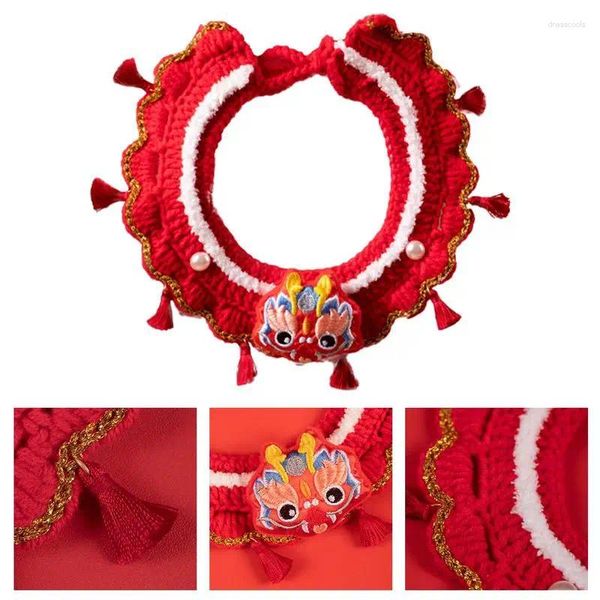 Cão vestuário ano cachecol ajustável vermelho sorte pet primavera festival traje r suprimentos para coelhos animais de estimação gatos
