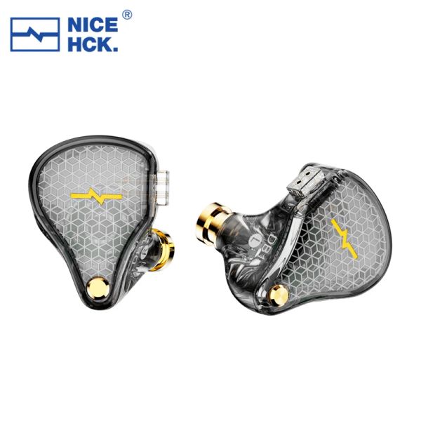 Auricolari NiceHCK DB1 HIFI In Ear auricolare 10mm Unità dinamica DJ Corsa Sport Musica IEM Audiophile Auricolari Studio Tappi per le orecchie 0.78mm 2Pin