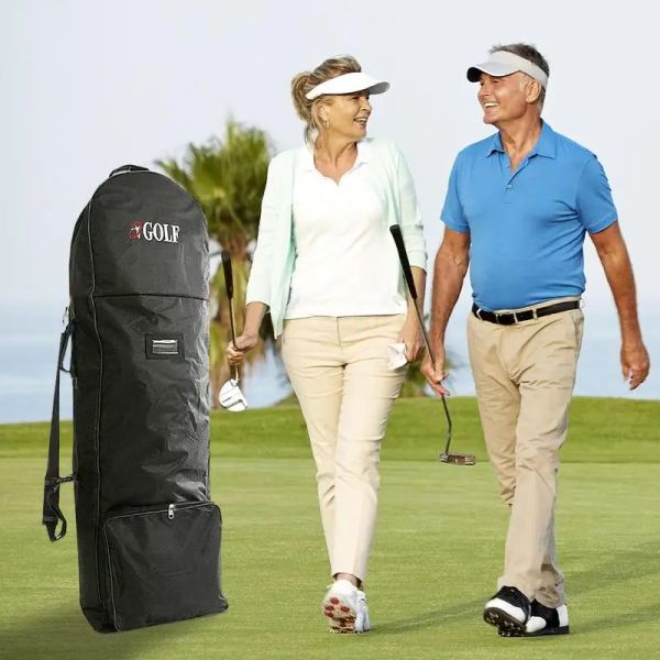 Aiuta la borsa da golf per aviazione Borsa da golf da viaggio con ruote Copertura da viaggio per mazza da golf per compagnie aeree Borsa da golf per aviazione Accessori da golf