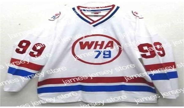 College Hockey Wears Nik1 99 Wayne Gretzky 1979 WHA All Star Hockey Jersey Ricamo cucito Personalizza qualsiasi numero e nome Jerse8242675