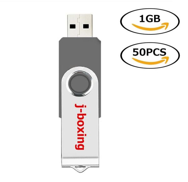 50x Dönen 1GB USB Flash, PC Dizüstü Bilgisayar için Yüksek Hızlı Metal Flash Bellek Çubuğu Tahrikleri Tablet Başparmak Kalem Sürücü Depolama 10 Renk 6138885