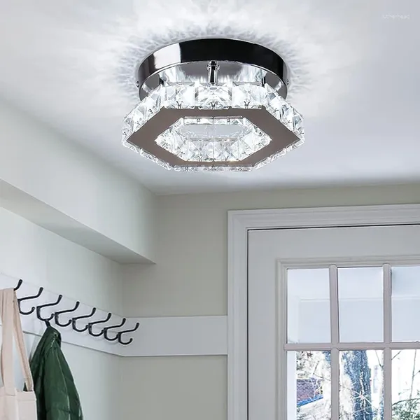 Tavan Işıkları Frixchur Mini LED Işık Kristal Avize Oturma Odası Yatak Odası için Lüks